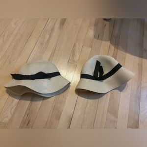 Stylish Beige Sun Hat with Black Ribbon